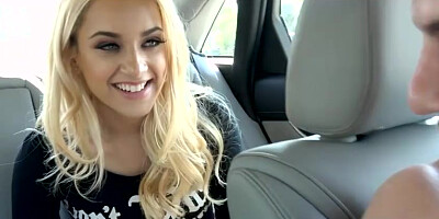 Tight amateur blonde teen Uma Jolie fucked in the car