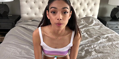 Tiny slut takes immense BBC into pussy till creampie