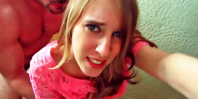 Cadence Lux sucking huge prick and getting nicely pounded