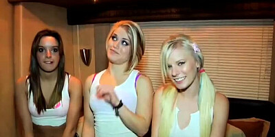 Ash Hollywood and her two girlfriends are making out on live webcam