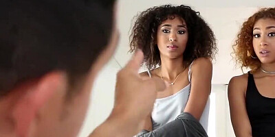 Daughter Swap - Perfect Assed Ebony Girlfriends Swap And Fuck Their Muscular Stepdads On The Couch