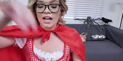 Petite Stepsister Lollipops Brothers cock after trick or treating