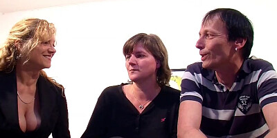 German Mature Teaches Real Old Married Couple How To Fuck In 3some