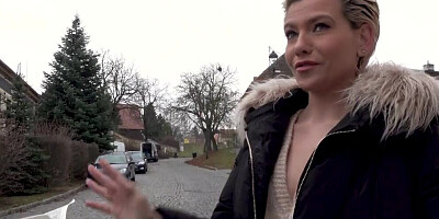 Blonde Euro MILF is offered hard cash for cock sucking and pussy fucking