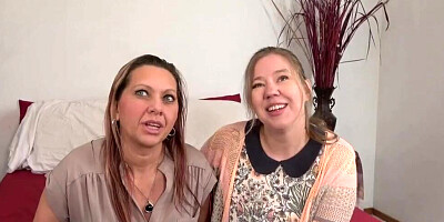 Chubby Amateur MILF is doing some naughty stuff at casting interview