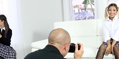 Chicks are being fucked by naughty photographers after photo session