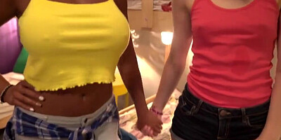 Fake Hostel Step Sisters Fuck their Step Dad Charlie Red and Chloe Lamour