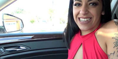 Gorgeous Latina is wrapping her juicy cherry around J Mac's wood