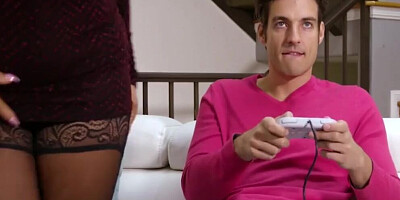 MommyBlowsBest Stripper MILF Sucks Gamer Step Son’s Cock