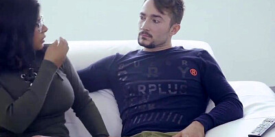 Two busty latin stepsisters fight over a lucky cock