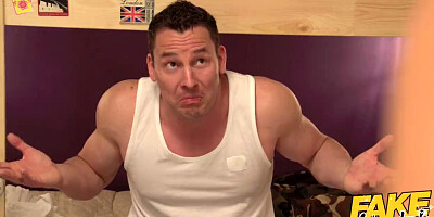 Fake Hostel mature hot milf with nice natural boobs screws two men