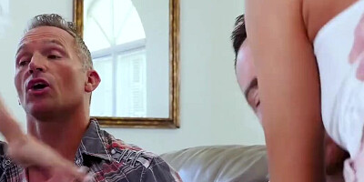 Daddies teach their teen daughters a couple of things about being good girls