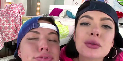 Aidra Fox and Marley Brinx are sucking cock after sharing rimjobs