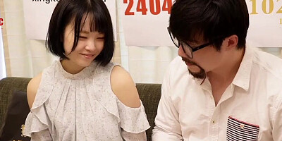 Skinny cute Asian teacher with small natural tits and big butts teasing her big cock to fuck her wet pussy