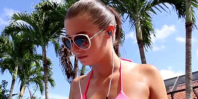 Marvelous girl Carolina Sweets is being fucked in the swimming pool