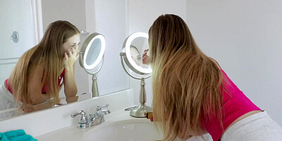 Step Sister Audrey Hempburne Likes To Think About Her Stepbro's BWC When She Is Touching Herself