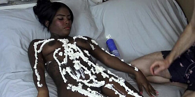 Meagan Reed is having fun in some homemade interracial action