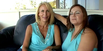 2 big tits MILF playing with their pussies