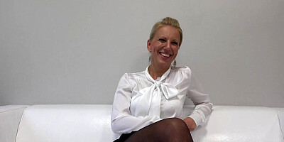 Czech blonde getting anally fucked and receiving a golden shower from her lover