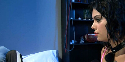 Splendid babe and her man are having wild sex in the midnight