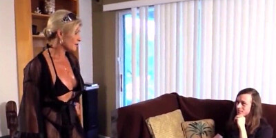 Amazing blonde mom gets analyzed after giving her stepson a lapdance