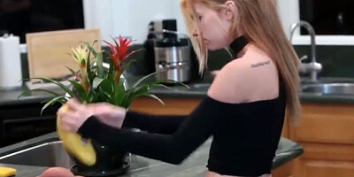 Marvelous blonde sucks a hard dick and gets nailed from behind