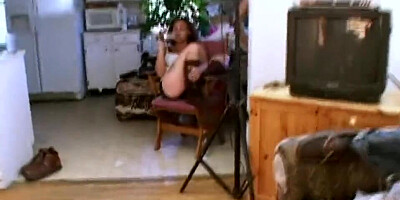 Horny brother films slutty tattooed stepsister pussy fucking dirty old man with big white cock