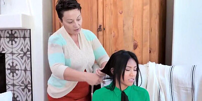 Two depraved chicks are sharing a black cock in this 3some