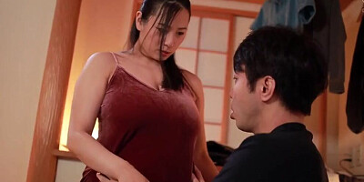 Horny Japanese wife with huge boobs and huge butts got fucked so hard by big dick