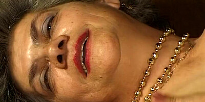 Mature woman sucks a hard cock and gets fucked in hairy pussy