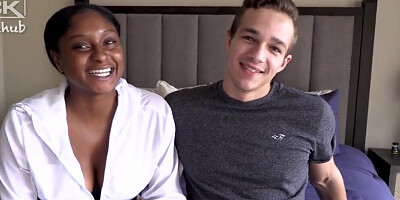 Sweet black girl gets cunny banged by a handsome buffed guy