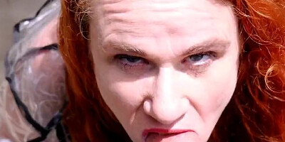 Fat redhead woman is craving badly for young juicy dick