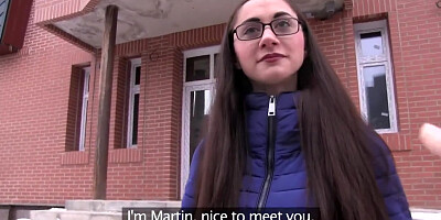 Public Agent Young Russian in Glasses Fucking a Big Cock