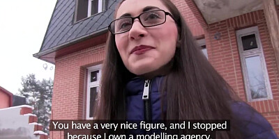 Public Agent Young Russian in Glasses Fucking a Big Cock