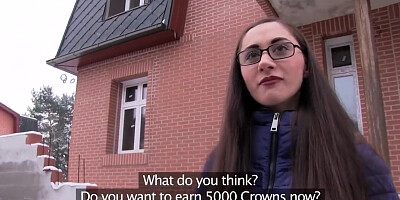 Public Agent Young Russian in Glasses Fucking a Big Cock