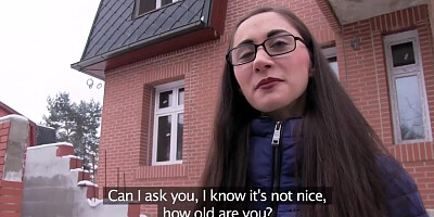 Public Agent Young Russian in Glasses Fucking a Big Cock