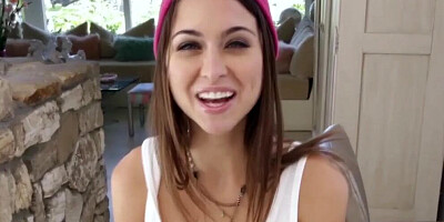 Riley Reid is licked before sucking that massive hard cock