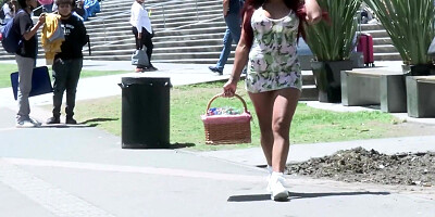 Redheaded Latina Samantha Garmendia is riding horny stranger's hard dong