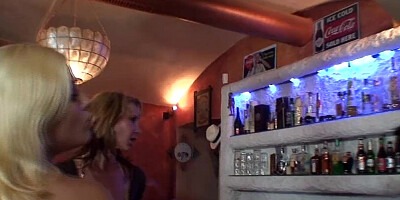 Simply porn - party turns into group sex in a public bar