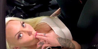 Sandra Bay fucking in a parking lot