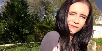 Public Agent Sexy brunette lady fucks and sucks