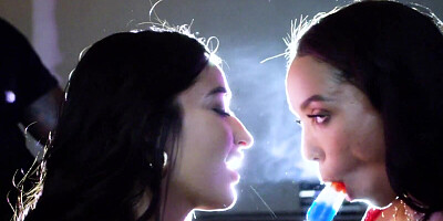 Two hot lesbians lured their male friend into an FFM threesome