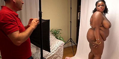 Photographer gets his white dick balls deep in a thick black pussy