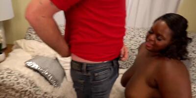 Photographer gets his white dick balls deep in a thick black pussy
