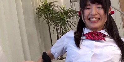 Naughty Japanese schoolgirl loves playing kinky sex games with stepdaddy