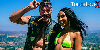 Petite ebony darling gets vicious pussy pounding from a perverted white gentleman