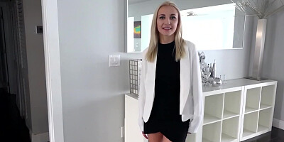 Hot Blonde Real Estate Agent Fucks Rich Dude