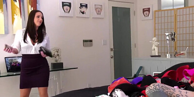 Angela White Rough Anal after Catching BF Jerking in her Laundry