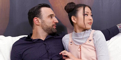 Lulu Chu is wrapping her spicy cunt around lad's hard schlong