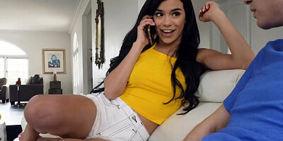 Brunette Babe CHEATS On Her BF By Sucking My Cock